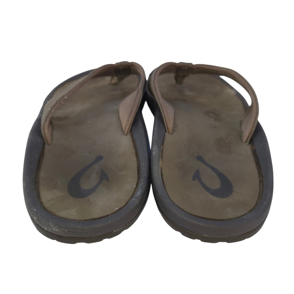 Olukai Ohana Flip Flops Mens Size 11 Brown Thong Sandals 10110A-1313 - Picture 5 of 9